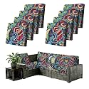 8Pcs Outdoor Cushion Covers Stretch Patio Cushion Covers Sofa Cushion Cover