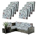 8Pcs Outdoor Cushion Covers Stretch Patio Cushion Covers Sofa Cushion Cover