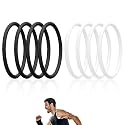 Lyreh 8pcs Patella Bands, Patellar Tendon Support Straps (Black, White)