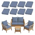 8PCS Patio Cushion Covers.Patio Furniture Couch SeatSlipcovers