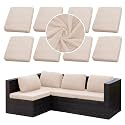8PCS Patio Cushion Covers.Patio Furniture Couch SeatSlipcovers