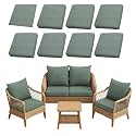 8PCS Patio Cushion Covers.Patio Furniture Couch SeatSlipcovers
