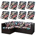 8PCS Patio Cushion Covers.Patio Furniture Couch SeatSlipcovers
