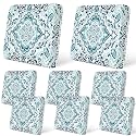 8Pcs Patio Cushion Covers Stretch Outdoor Furniture Protector Slipcovers