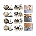 8PCS Perfect Fit Instant Button, Instant Buttons, Jean Replacement Buttons Removable Button No Sew Buttons to Extend or Reduce an Inch to Any Pants Waist in Seconds!