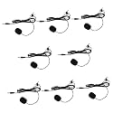8pcs Black Clip-on Microphone for Phone and Desktop Recording