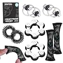 8Pcs Sensory Fidget Toys with Fidget Spinner Anxiety Toy Acupressure Rings Bike Chain Marble Mesh and Flippy Chain Desk Fidgets Quiet Toys for Autism,Easter Toys for Teens Adults Boys &amp; Girls