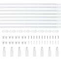 8PCS White H Type Track Lighting Rails Kit 120V Single Circuit 26FT