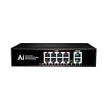 8Port Gigabit PoE Switch with 2Uplink Gigabit Ports, 10Port Unmanaged Ethernet PoE Switch with 120W Power, Support IEEE802.3af/at, VLAN, Metal Housing, Plug & Play (EW-08G20GB)