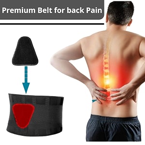 polyester neoprene lumbar support back belt for back pain relief lumbo sacral waist belt for back pain for women  men with adjustable strap ls belt for lower back support with cushioning for men amp women size - small