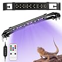 8W LED UVA UVB Light for Reptiles,7.8" HO UVB 12.0/10.0/5.0/2.0 LED Reptile Light Fixture 6500K for Turtles,Bearded Dragons &amp; Snakes,4 UV Modes Dimming Light Bar for Tropical &amp; Desert Reptile