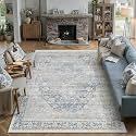 8x10 Blue Farmhouse Area Rug