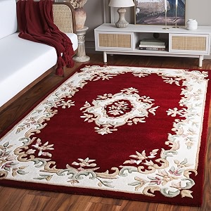 8x10 Ft Large Wool Rug - Handcrafted