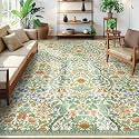 8x10 Large Area Rug Floral Botanical Boho Carpet for Living Room