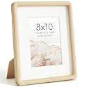 8x10 Picture Frame, Natural Solid Maple Wood Photo Frame, Rounded Corner