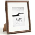 8x10 Picture Frame, Natural Solid Walnut Wood Photo Frame, Square Angle