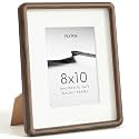 8x10 Picture Frame, Natural Solid Walnut Wood Photo Frame, Rounded Corner