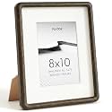 8x10 Picture Frame, Natural Solid Wenge Wood Photo Frame, Rounded Corner