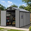 8x12 FT Resin Outdoor Shed with Floor