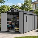 8x14 FT Resin Storage Shed with Floor