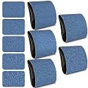 8x19 Inch Floor Sanding Belts 10 Pcs 5 Grits Sizes (2 Each of 40/60/80/100/120 Grits) Heavy Duty Belt Sander Zirconia Belt Sander Paper for Wood, Metal, Stainless Steel, Cars, and Furniture