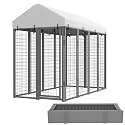8x4x6 ft Outdoor Dog Kennel, Collapsible Dog Pen for Large Dogs