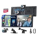 10.3-Inch HD Wireless CarPlay Screen for Car with Rotatable 4K Dash Cam