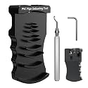 9-in-1 PVC Pipe Deburring Tool, Adjustable Chamfer Tool 0.5"–4", PVC Pipe Reamer, Plastic Pipe Deburr Tool for PVC CPVC ABS PP PE, Plumbing Chamfer Reamer Tool Set (Black)