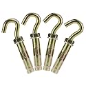 Concrete Wall Hooks, 9/16" x 4-1/4" Open Hook Expansion Anchors