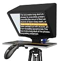 9.3-Inch Aluminum Teleprompter with 70/30 Beam Splitter Glass, Works with iOS & Android Prompting Apps, Designed for Smartphone and Camera Recording