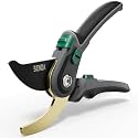 9" Bypass Pruning Shears, SK5 Steel Pruning Shears for Gardening, Garden Clippers with 2-Position Adjustable Jaw for Thick Branches, Landscaping