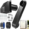 9.5-14.5" Adjustable Periscope Dryer Vent Kit with Hooded Wall Vent Cover