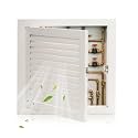 9.5 x 9.5 inch - Louvered Access Doors - Access Panel for Drywall - Access Panel with Vent - Aluminum Alloy - White - Good Ventilation - Inside Dimensions: 8 x 8 inch