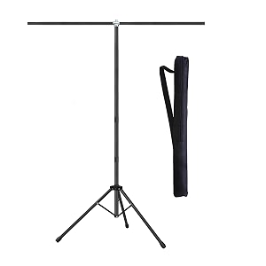 9 feet adjustable t-stand for photography backdrop portable background support stand with wide crossbar amp carry bag for photo studio video shooting green screen cloth amp paper background