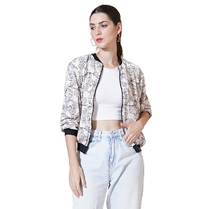 9 Impression Womens Printed Bomber Jackets