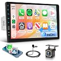 9 Inch Single Din Car Radio Stereo, Wireless CarPlay Android Auto