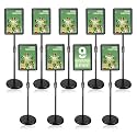 9 Pack 8.5*11 Sign Holder Stand w/ Safety Corner, Standing, Black
