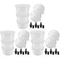 9 Pack Shaved Ice Molds for Hawaiian Shaved Ice Treats with Extra Lids and 3 Bottle Pouring Spouts. Freeze More Ice Pucks for Your Next Snow Cone Party. Fits S900A, S777 &amp; More.