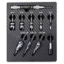 9 PCS M35 Cobalt 4‑Flute Step Drill Bits, Hex Unibit with Center Punch