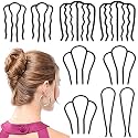 9 Piece Metal Hair Side Combs Hair Pins Hair Fork Stick for Updo Bun, U Shape Hair Combs for Women Vintage Hairstyle Hair Accessories