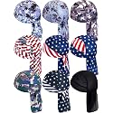 JaGely 9 Pcs Dew Rags for Men Women, Sweat Wicking Welding Doo Rag
