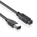 9 Pin to 6 Pin High Speed Firewire Cable, 6ft, Mac Pro, MacBook Compatible