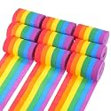 9 Rolls Rainbow Crepe Paper Streamers 295ft, Rainbow Party Decorations for Pride Day LGBT Birthday Wedding Baby Shower DIY Crafts