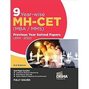 9 year-wise mh-cet mba  mms previous year solved papers 2014 - 2022 3rd edition   pyqs question bank  maharashtra common entrance test 