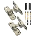 90/180 Degree Barn Door Latch Lock with Spacer, Bronze, 2 Pack