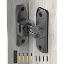 90/180 Degree Barn Door Latch Lock with Spacer, Grey, 1 Pack