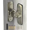 90/180 Degree Barn Door Latch Lock with Spacer, Bronze, 1 Pack