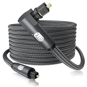 emk optical digital audio cable90 toslink cable 360 degree free-rotatingspdif cord for home theatersound bartvps-4xboxvdcd playergame consoleamp more2m66ftepl-716oc-01grey