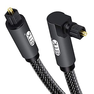 90 degree toslink optical cable 360 degree free-rotating plug fiber optic cable spdif toslink male to male cable for home theater sound bar tv ps4 xboxgrey 5ft15m