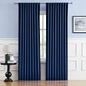 90 Inch Blackout Curtains Navy Blue Thermal Insulated Widow Treatment Panels/Drapes,Back Tab/Rod Pocket Bedroom Draperies, W52 x L90 Each Panel, 2 Panels